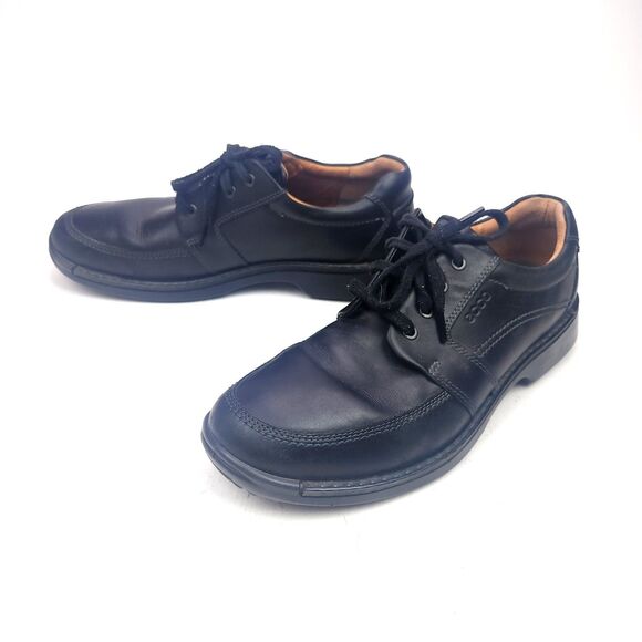 Size 12-12.5 Men\'s EU 46 ECCO Fusion II Tie Oxford Comfort Black Leather main image 4